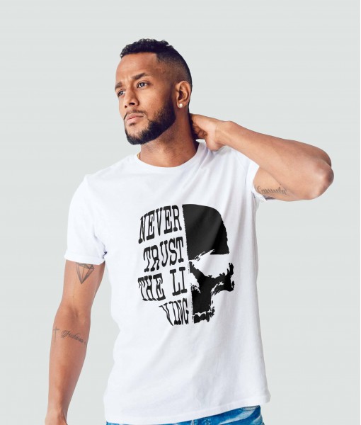 Мъжка тениска с щампа Готика Never trust skull - TShirtArtShop.com